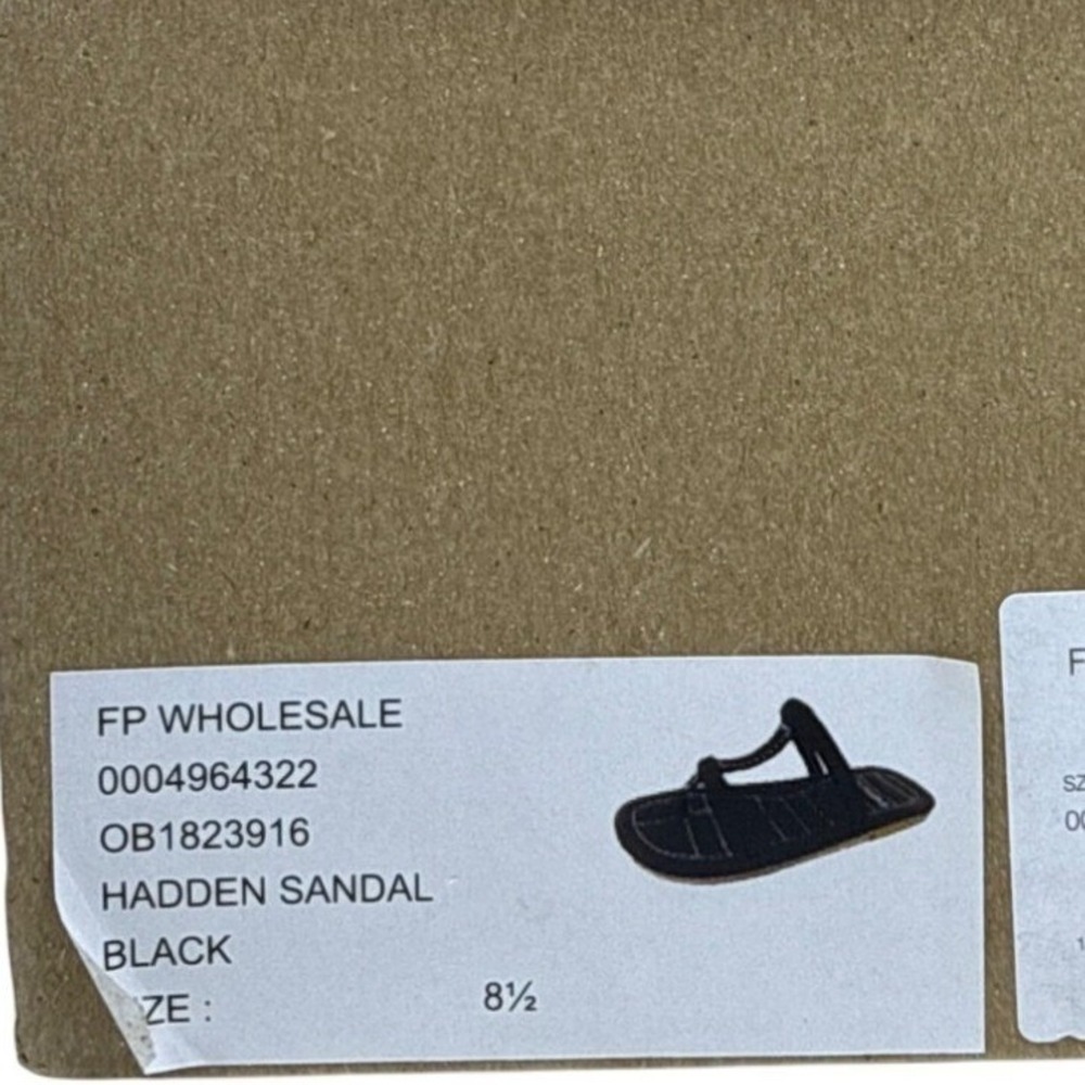 Free People Hadden Sandals Womens 8.5 Black Suede Thong Flat Slides - Picture 12 of 15